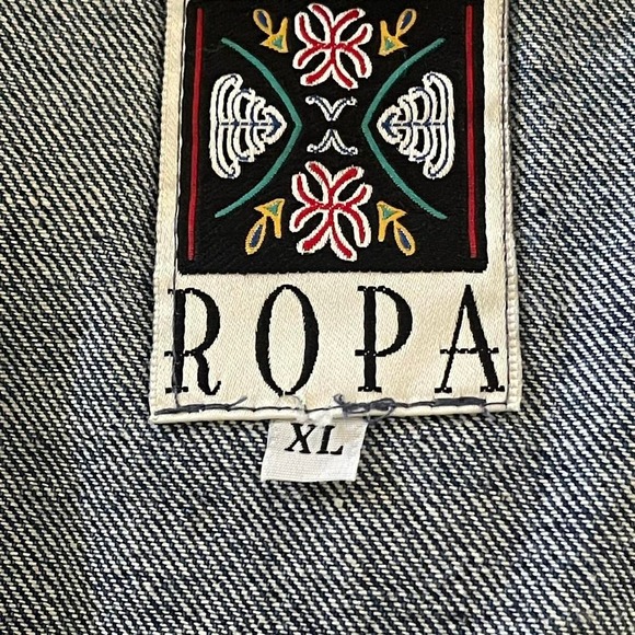 Vintage Ropa womens western denim embroidered vest XL - Picture 3 of 8